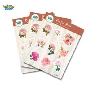 elegant rose rustic rose kiss cut stickers | floral stickers for scrapbooking & planners