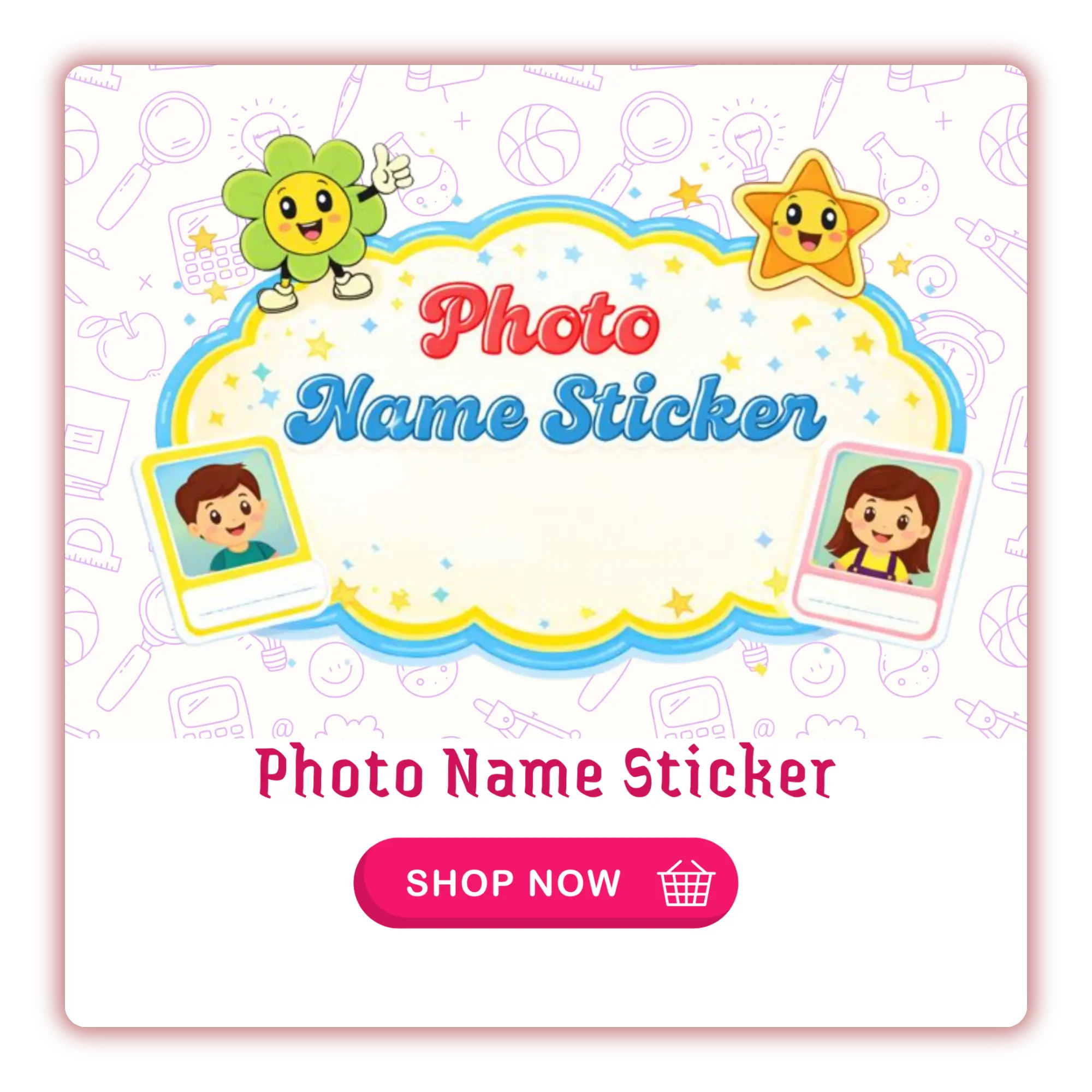 photo name sticker